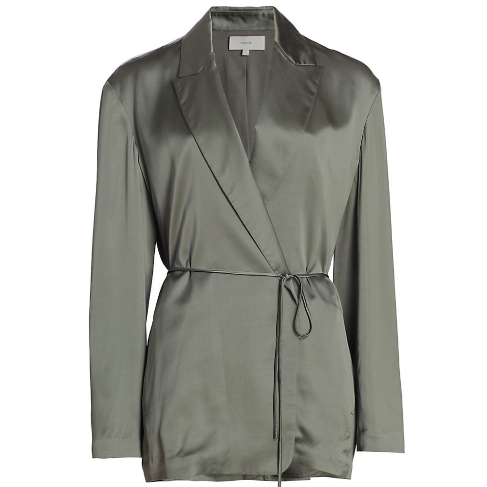 Vince Belted Satin Blazer NWT